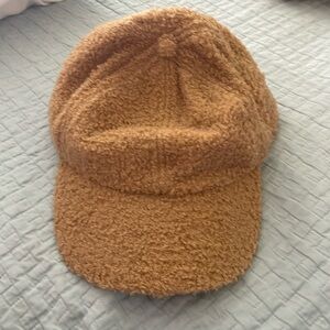 Tan Shearling Hat